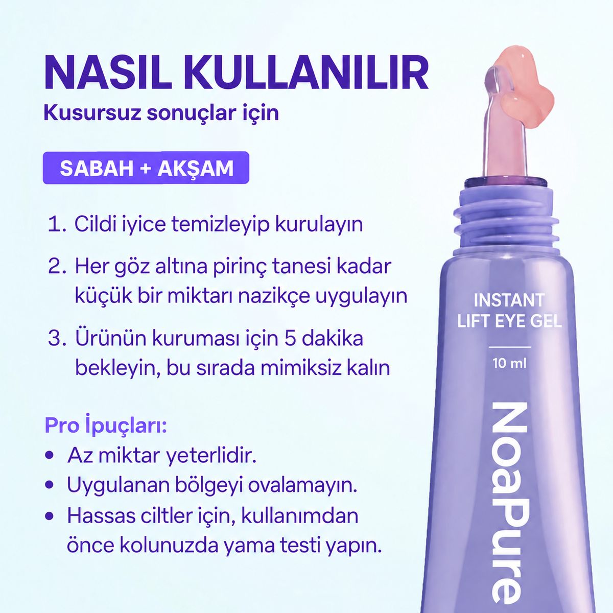 NoaPure Instant Eye Lift Gel | Göz Çevresi Bakım Jeli